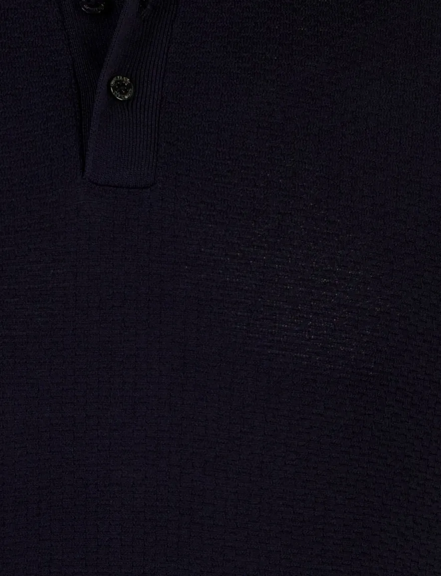Korte mouw polo Cavallaro Milanio navy