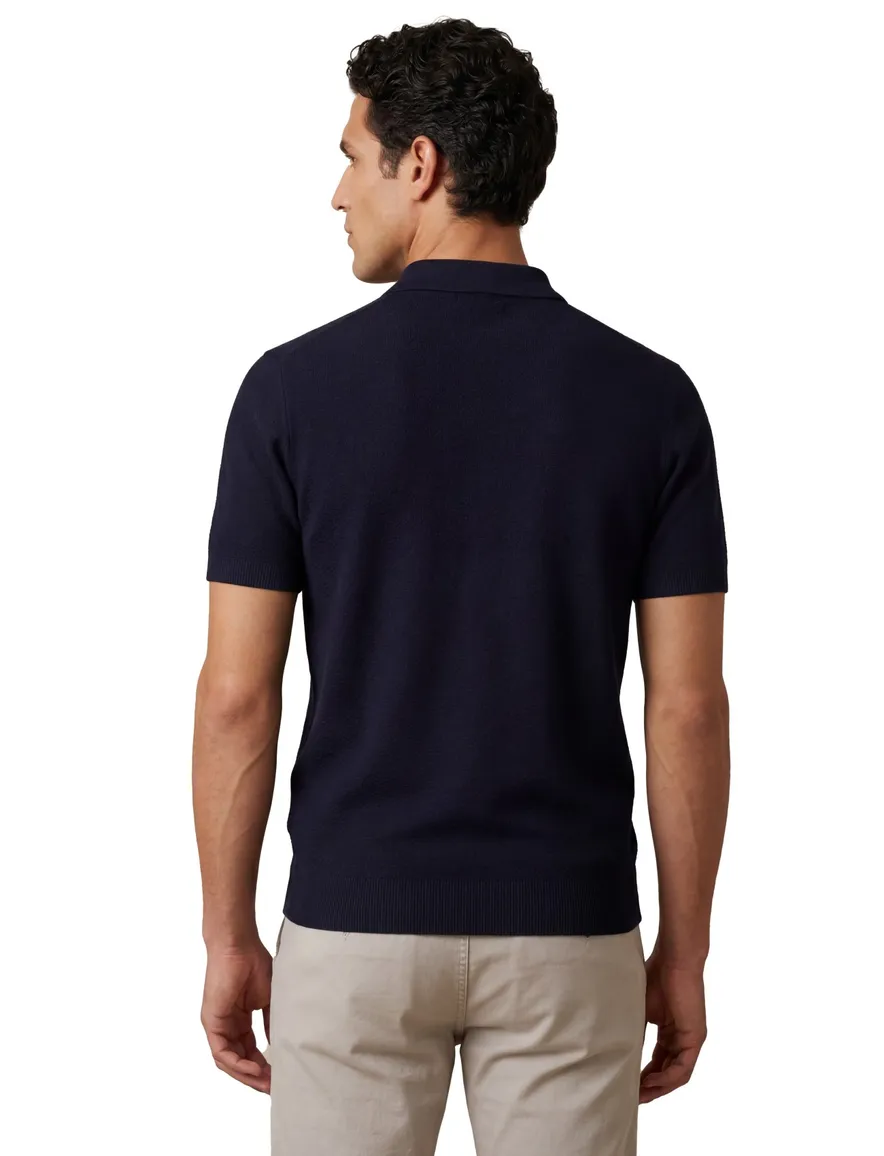 Korte mouw polo Cavallaro Milanio navy