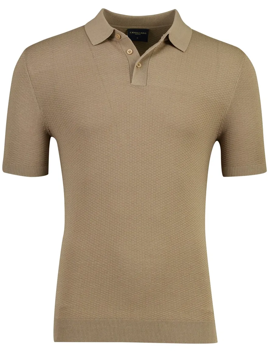 Cavallaro Napoli Milanio polo bruin 3-knoops