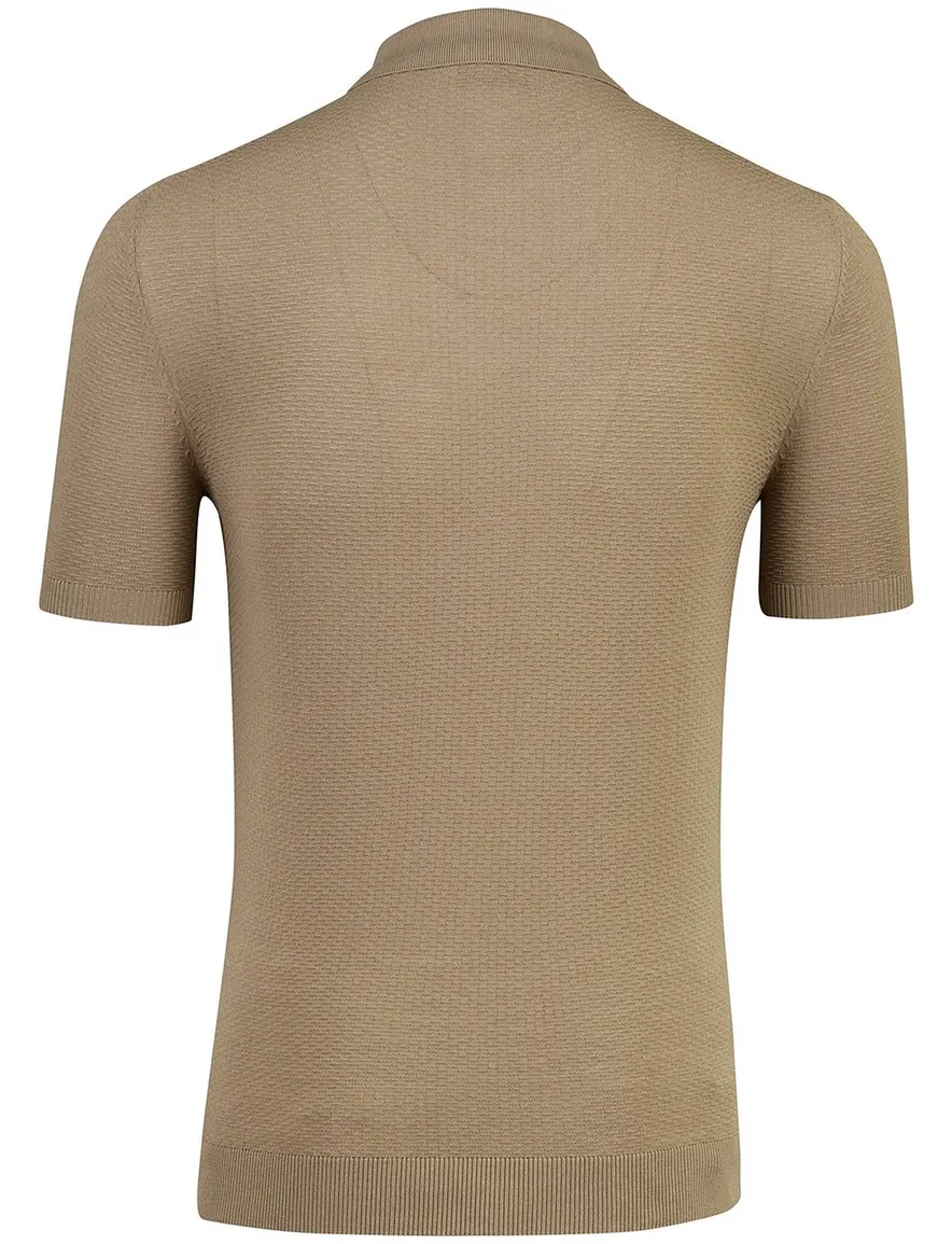 Cavallaro Milanio poloshirt knopen taupe