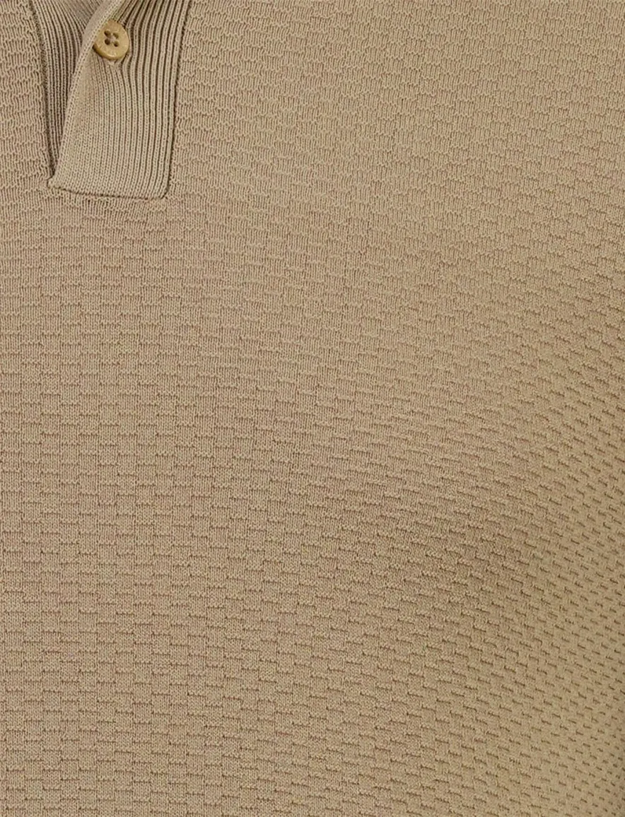 Cavallaro Milanio poloshirt knopen taupe