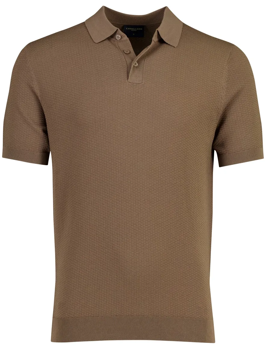 Cavallaro Milanio polo bruin textuur