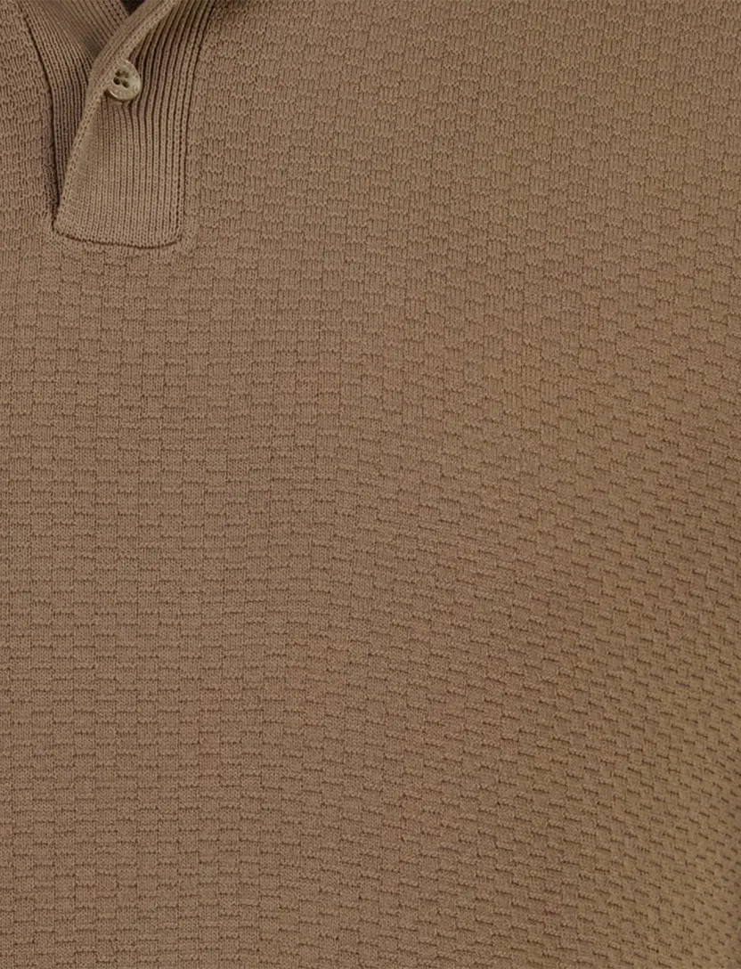 Bruine poloshirt Cavallaro effen