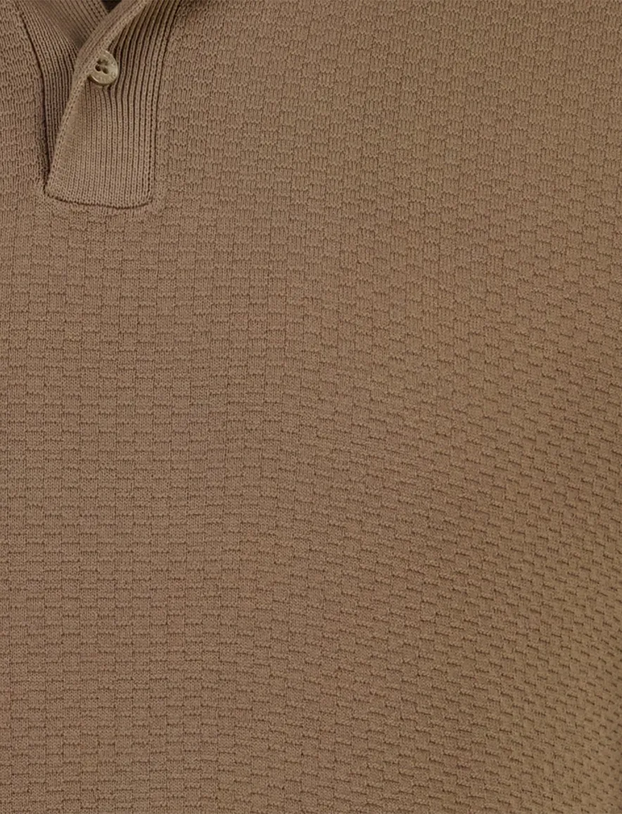 Cavallaro Milanio polo bruin textuur