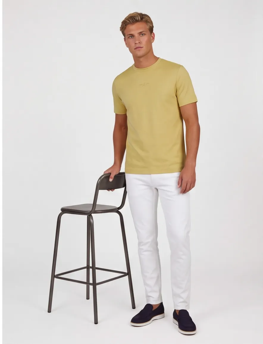 Cavallaro T-shirts bovenkleding Fad 117261007-Faded Yellow