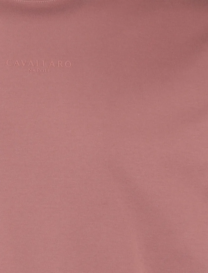 T-shirt Cavallaro Luvati roze korte mouw slim fit