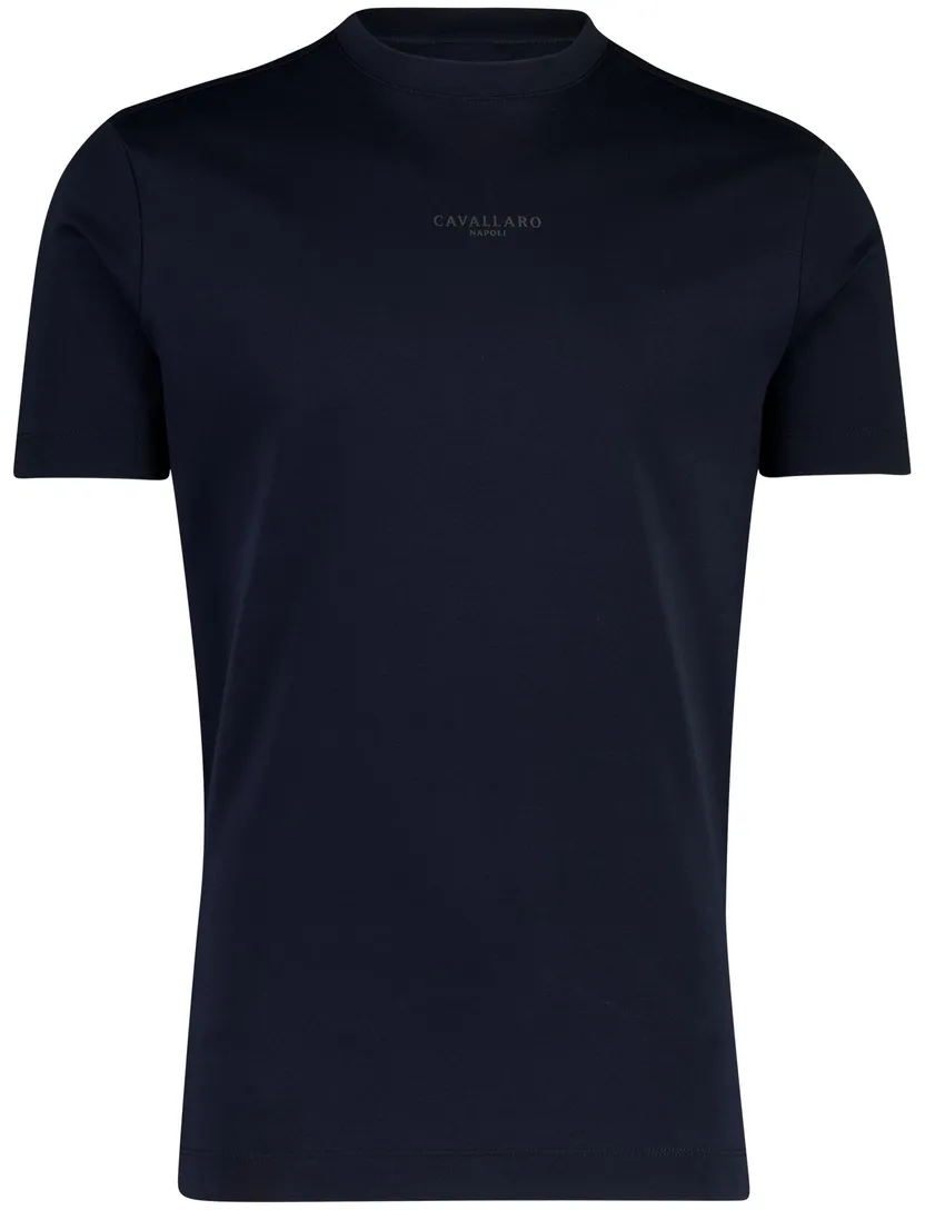 T-shirt Cavallaro Luvati Tee ronde hals donkerblauw logo