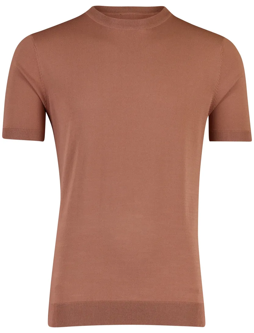 T-shirt Cavallaro Milo Tee slim fit ronde hals oranje