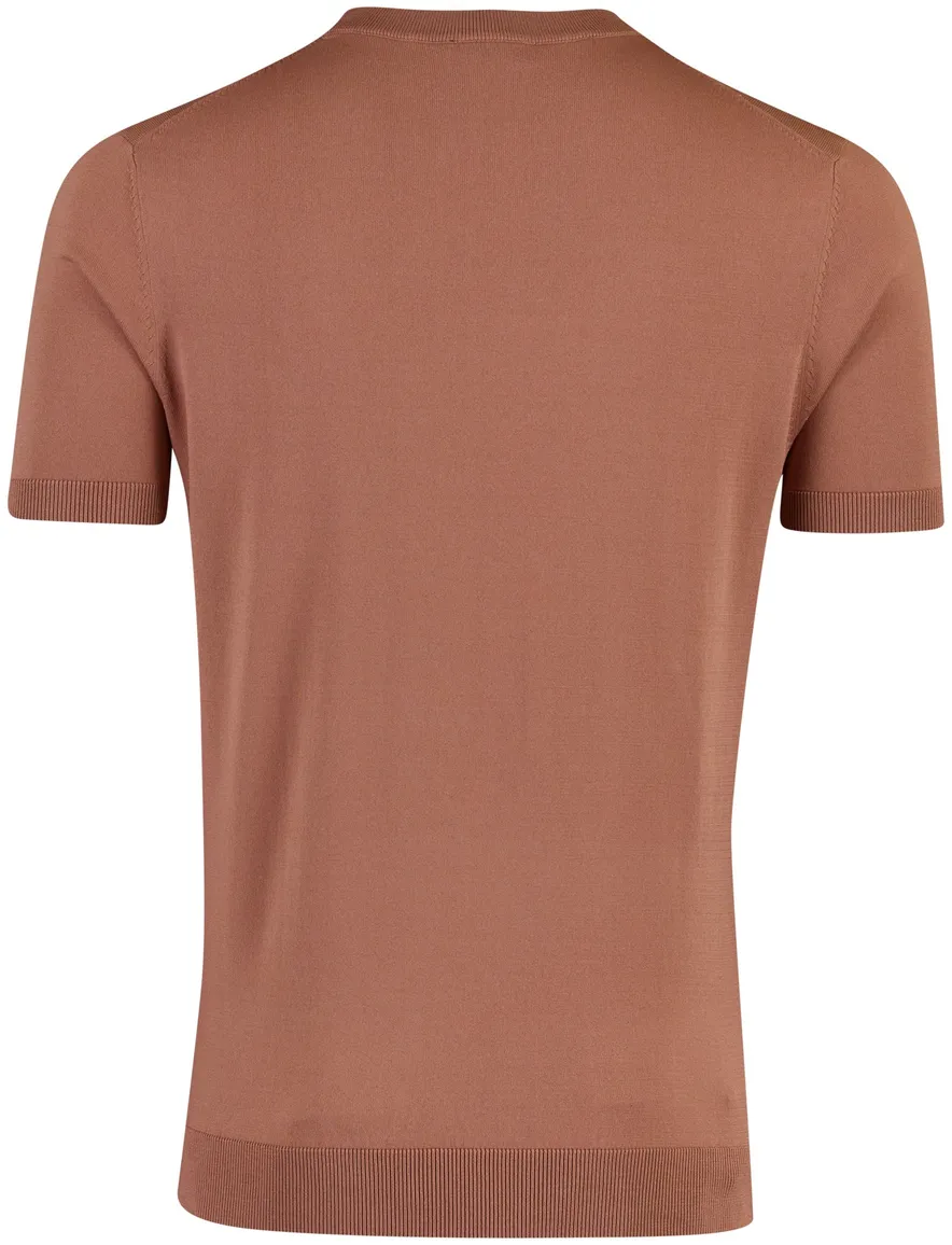 Milo Tee T-shirt Cavallaro slim fit oranje