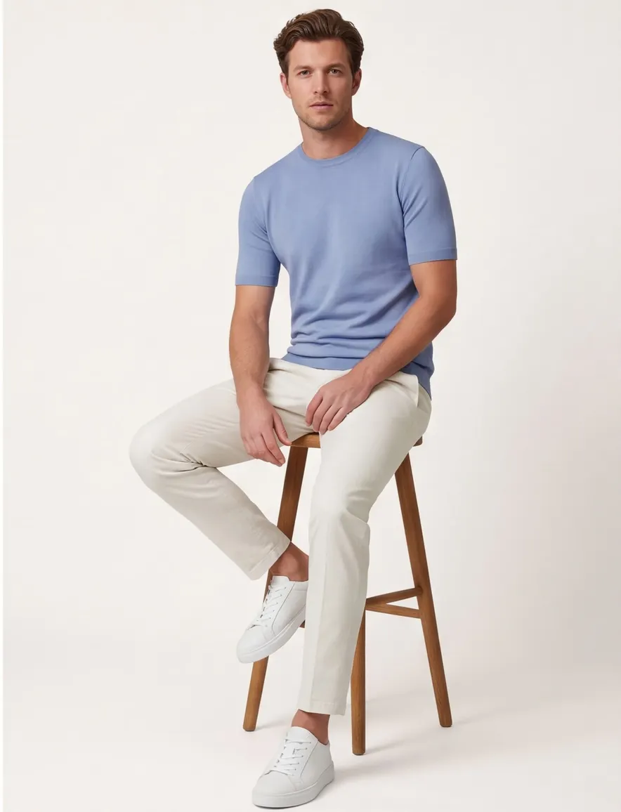 Milo Tee Cavallaro Napoli regular fit blauw