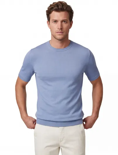 Cavallaro Korte mouw T-shirt Cavallaro Napoli Milo Tee blauw