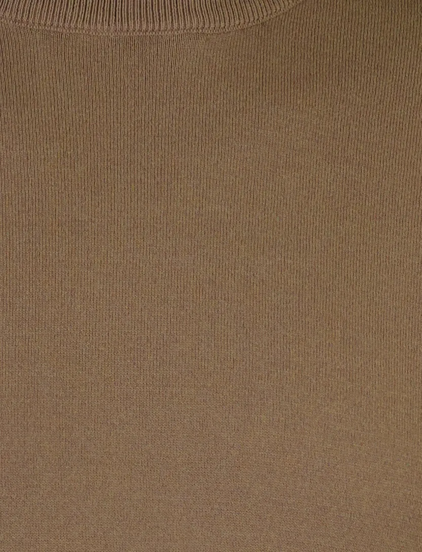 Bruine T-shirt ronde hals Cavallaro viscose