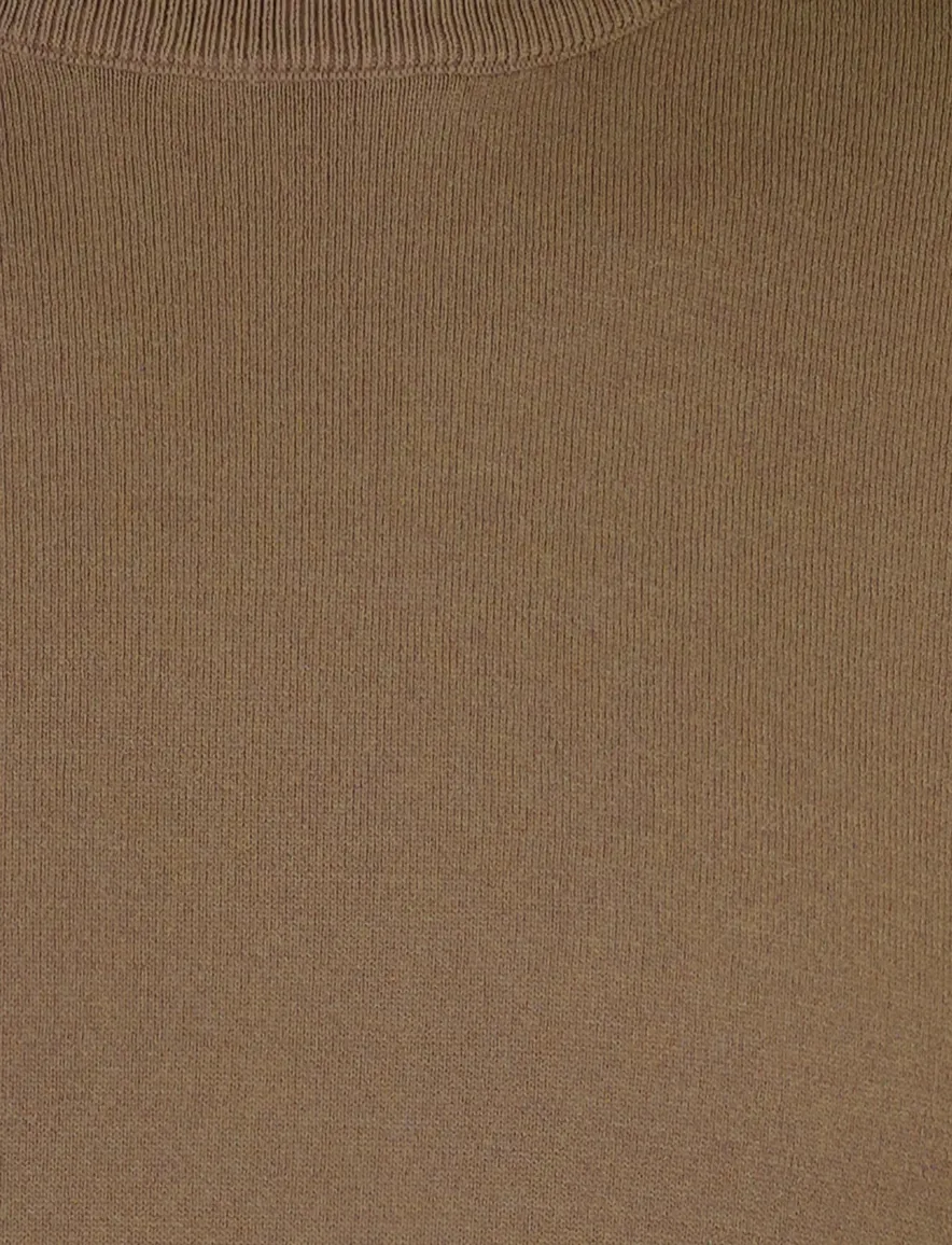 T-shirt Cavallaro ronde hals bruin viscose