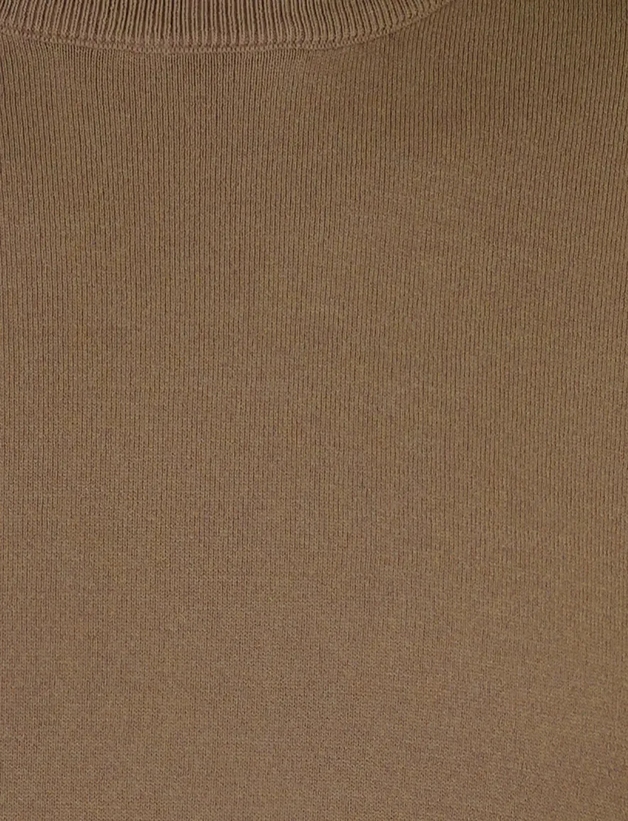 T-shirt Cavallaro ronde hals bruin viscose