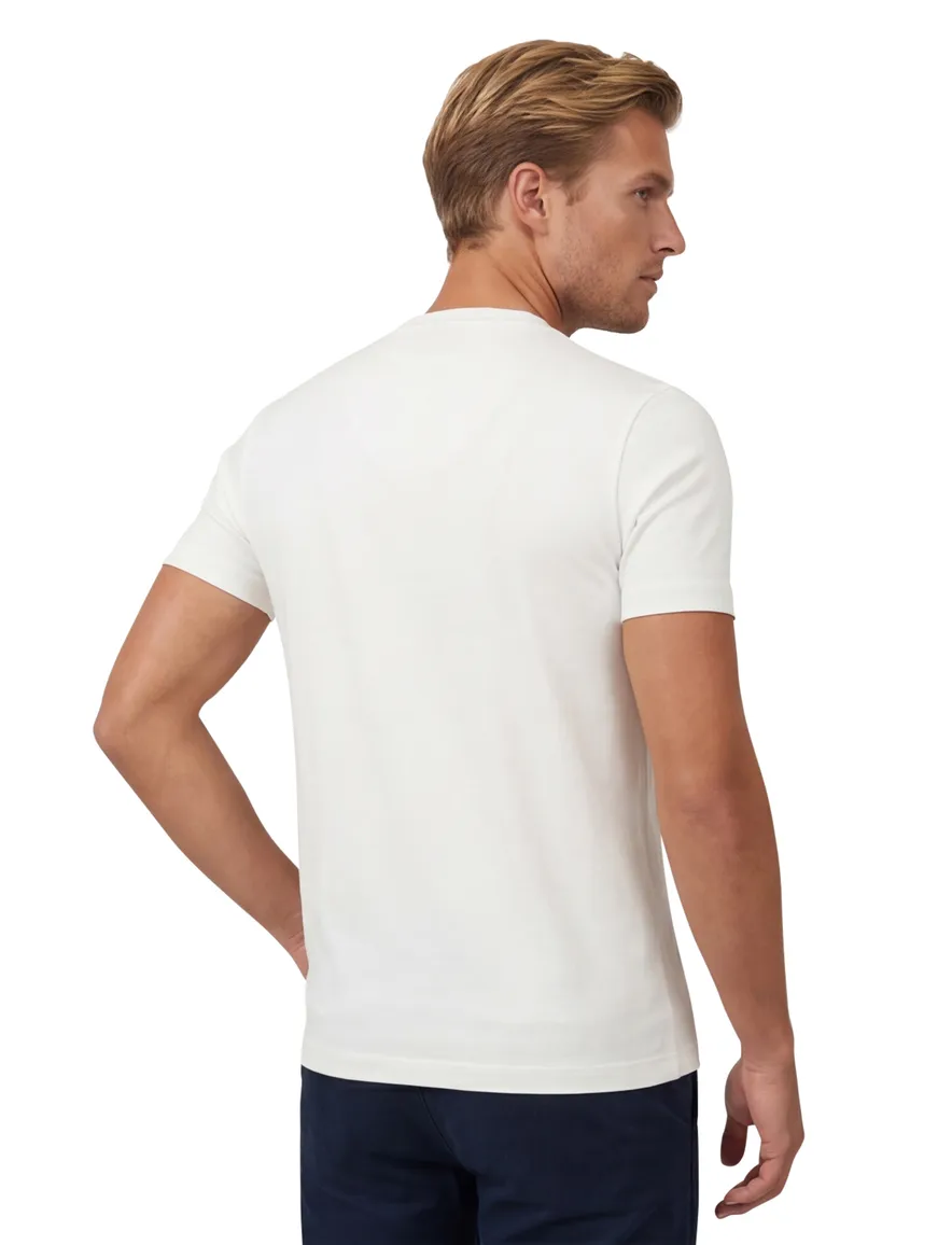T-shirt Cavallaro Bari Tee ronde hals off white