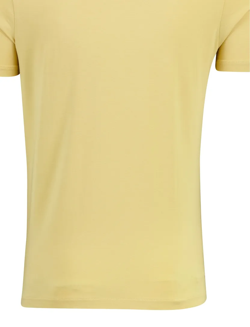 Geel t-shirt Cavallaro Bari Tee ronde hals katoen