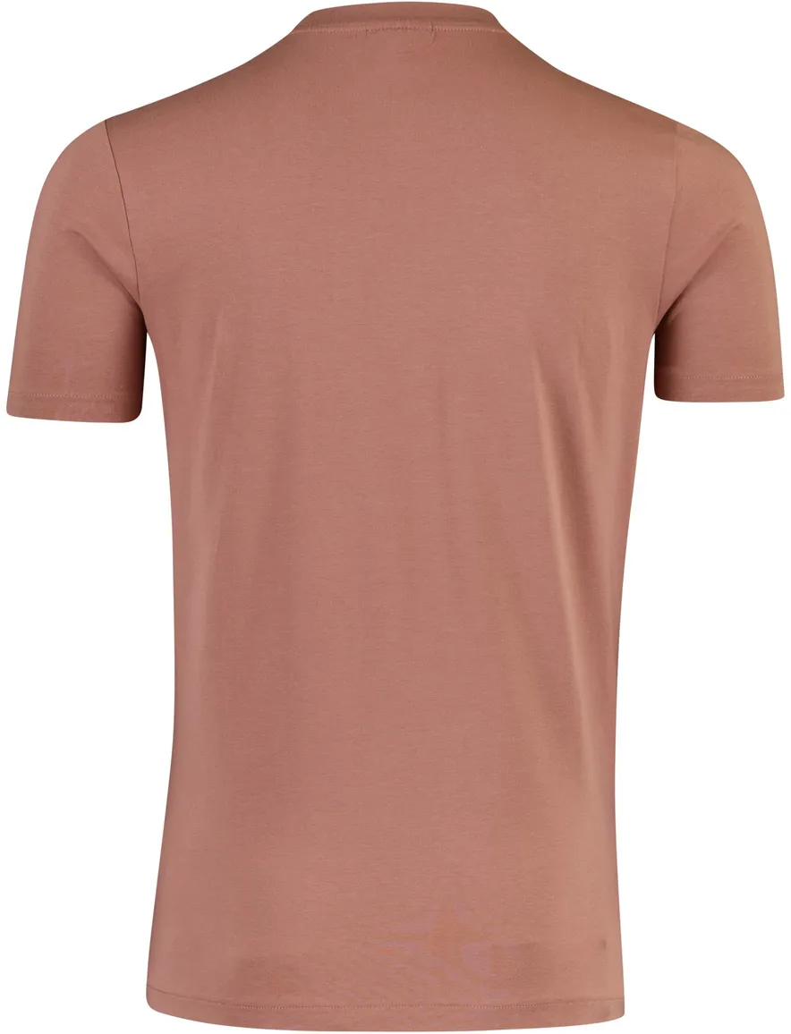 Ronde hals Cavallaro Napoli Bari Tee met opdruk creme roze