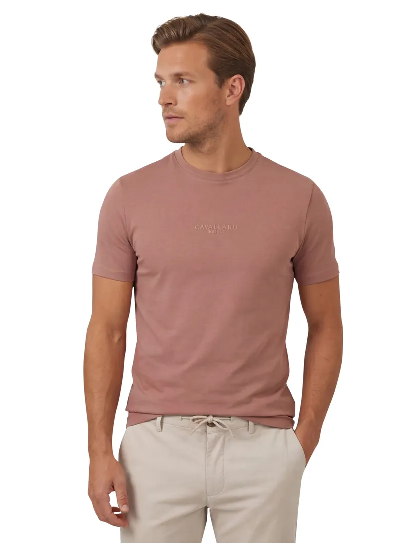 T-shirt Cavallaro Napoli Bari Tee regular fit met opdruk roze