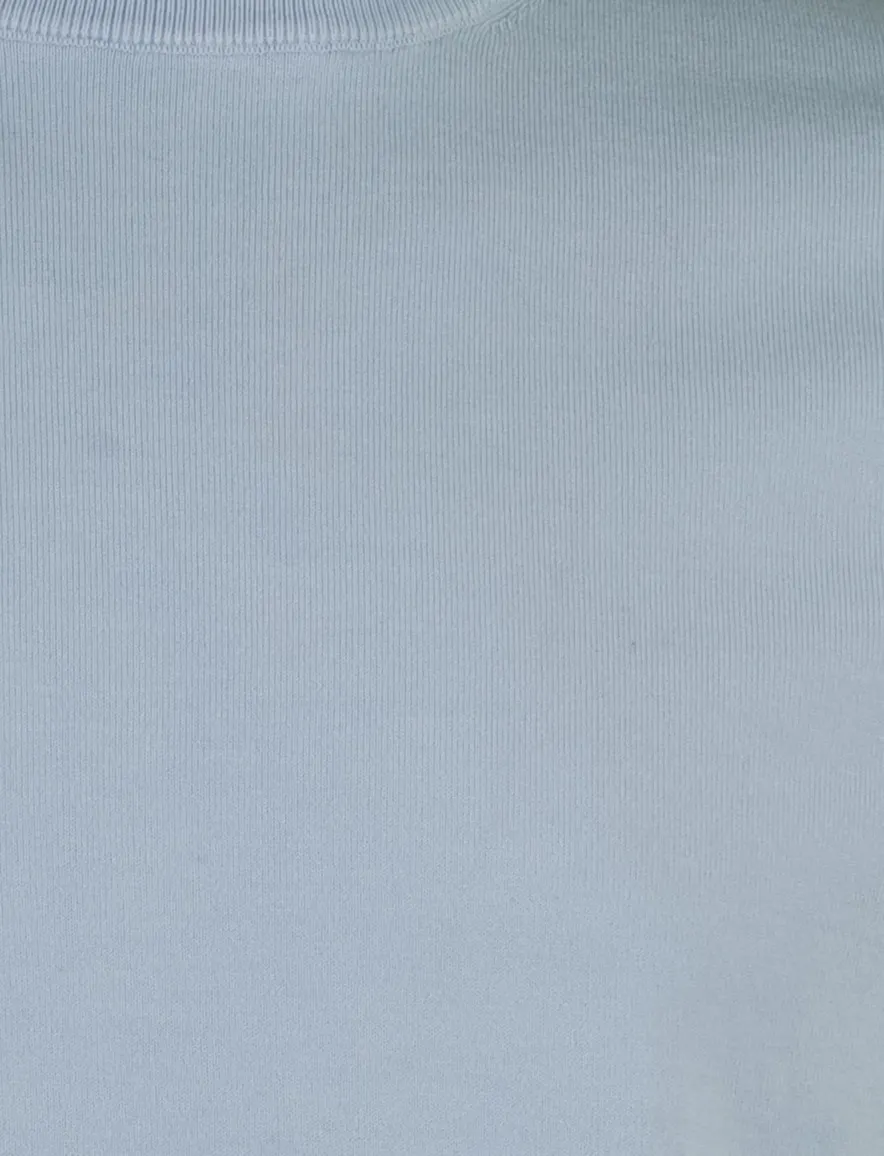Cavallaro T-shirt lichtblauw effen met boord