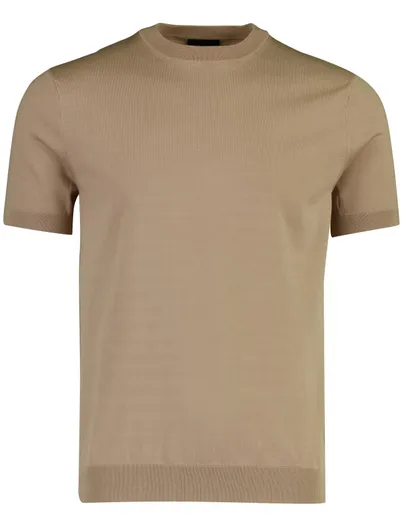 Cavallaro Cavallaro T-shirt beige Zalacio met boord
