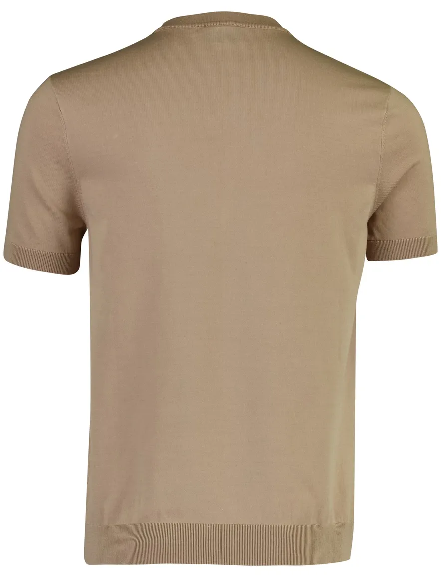 Cavallaro T-shirt beige Zalacio met boord
