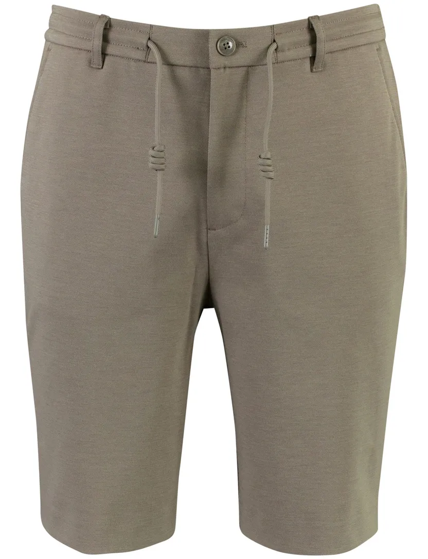Bermuda Cavallaro Zeradino bruin slim fit elastische band