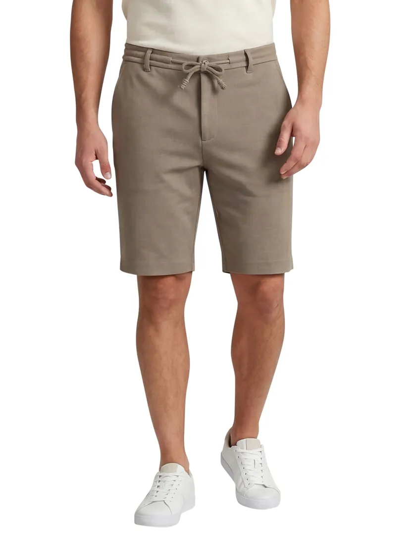 Bermuda Cavallaro Zeradino bruin slim fit elastische band