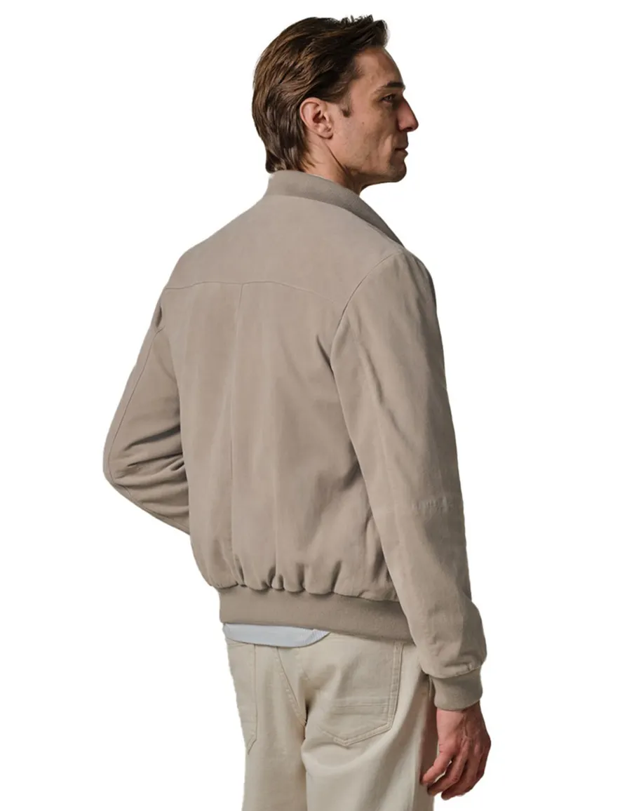 Profuomo beige suede leer jas