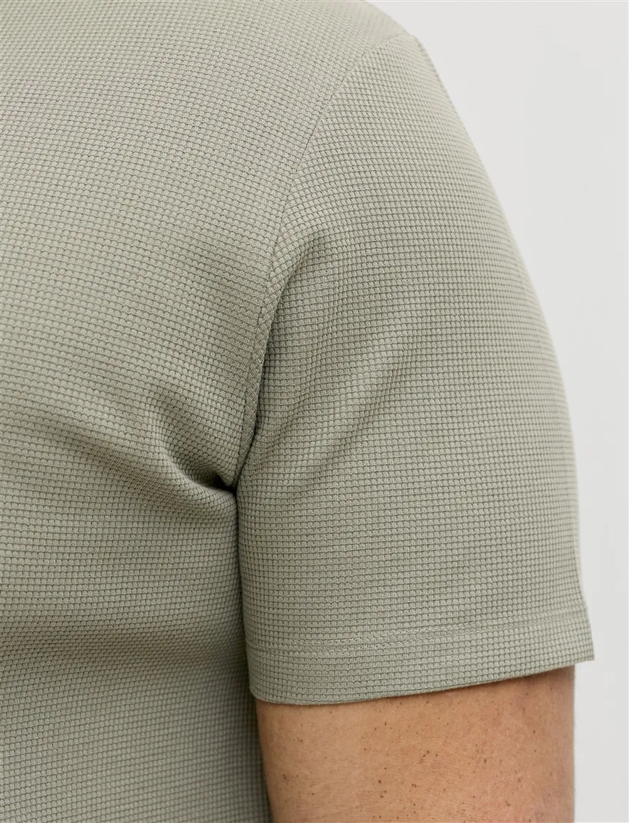 Jack & Jones T-shirts groen fijn gebreid