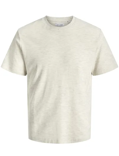 Jack & Jones Jack & Jones t-shirt beige gemeleerd Plus Size