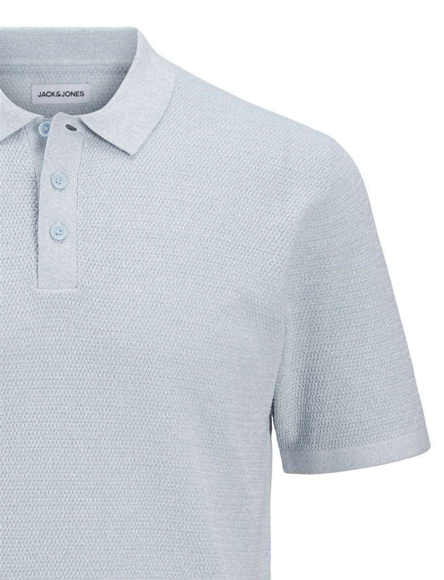 Poloshirt lichtblauw Jack & Jones Plus Size katoen