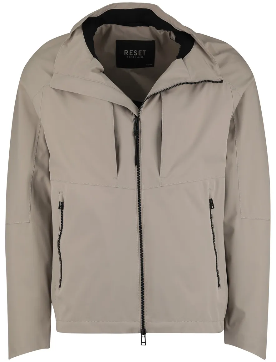 Beige kort windjack Reset normale fit