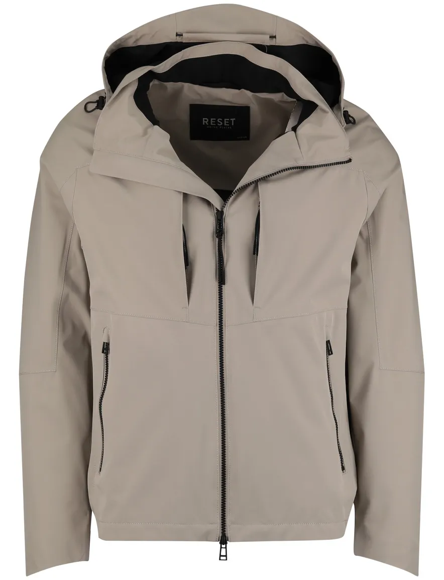 Beige kort windjack Reset normale fit