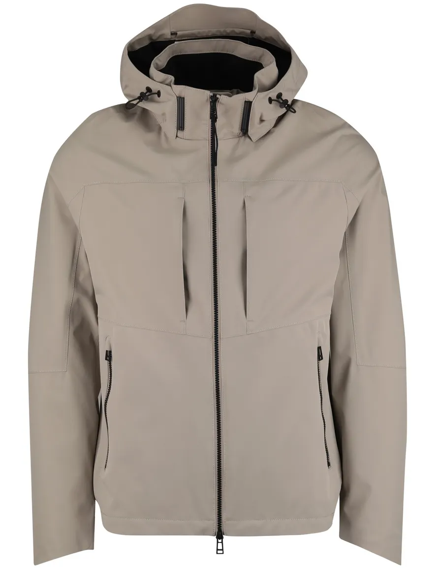 Reset jas waterdicht afneembare capuchon beige