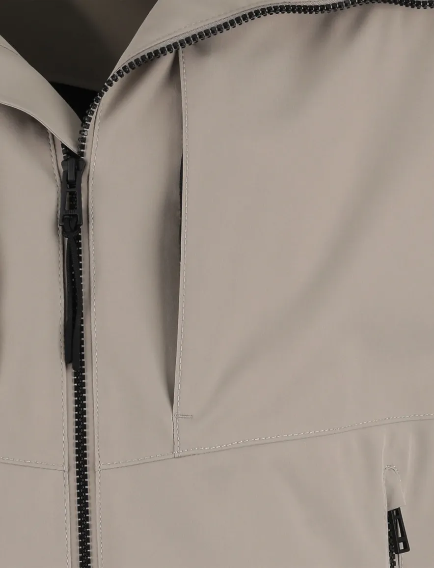 Beige kort windjack Reset normale fit