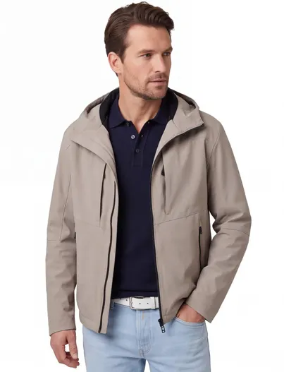 Reset Beige kort windjack Reset normale fit
