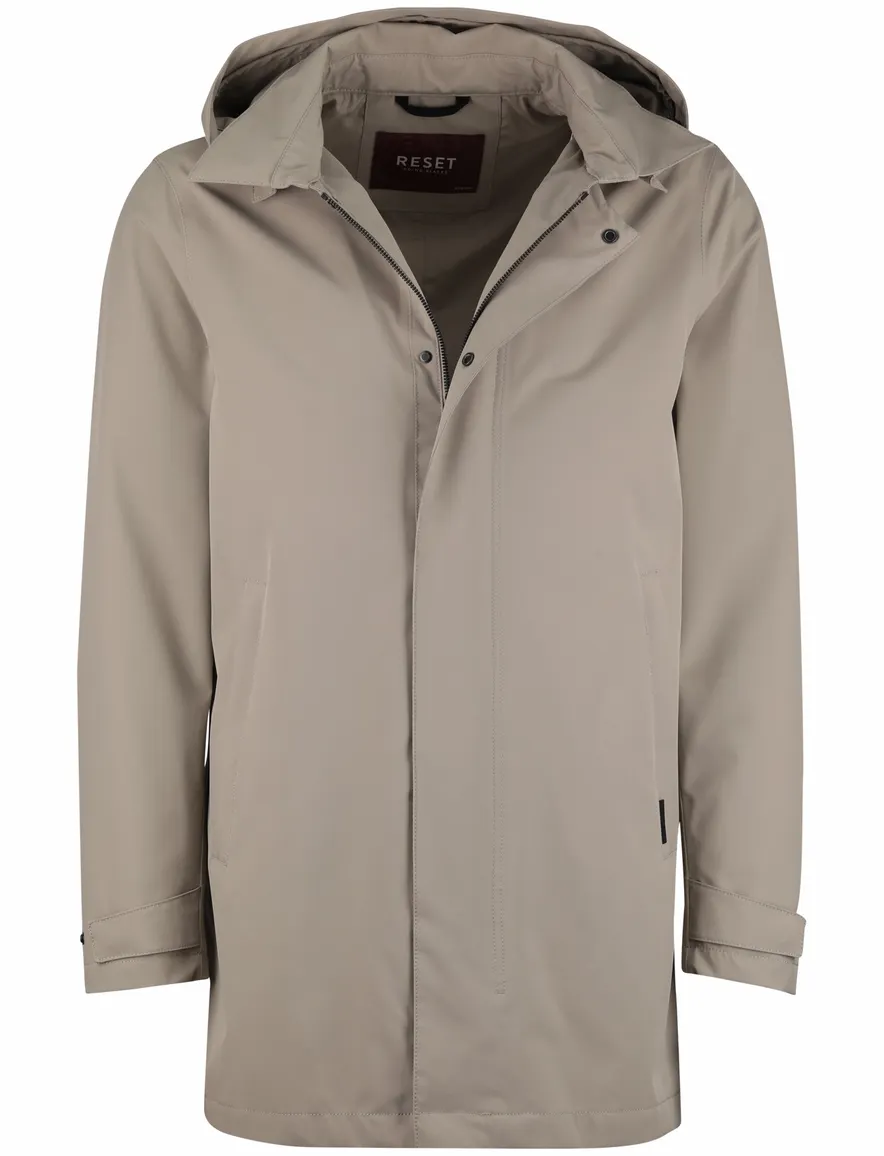 Reset tussenjas waterdicht capuchon beige