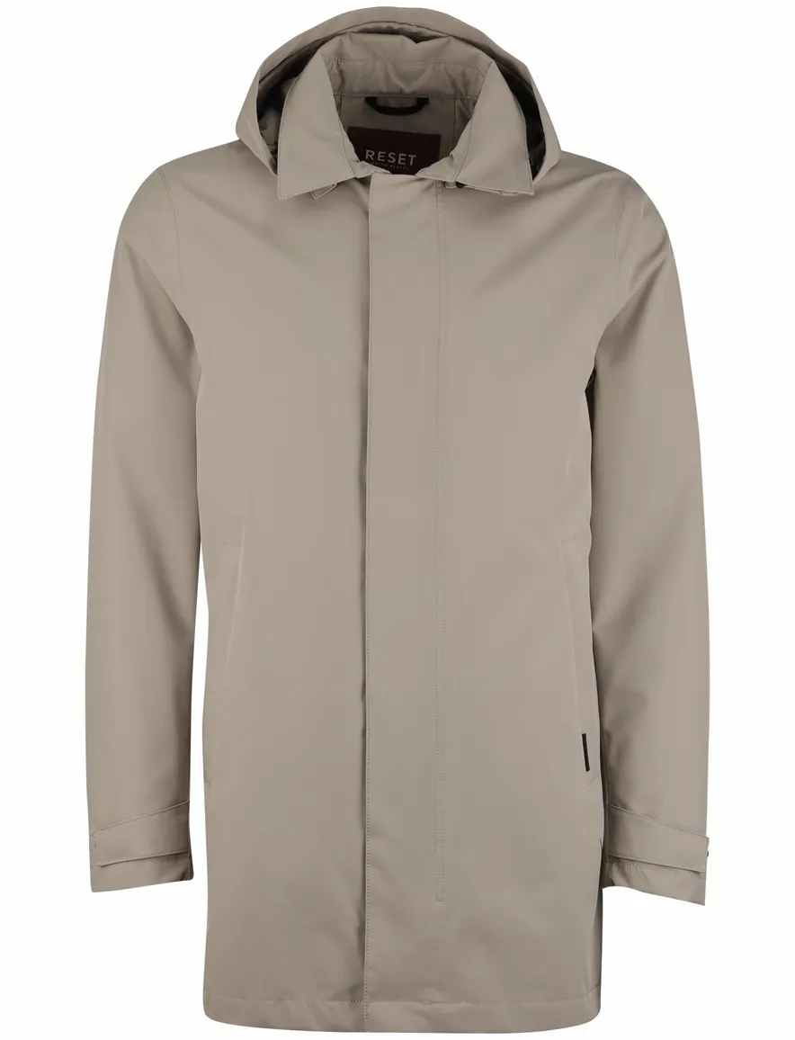 Reset tussenjas waterdicht capuchon beige