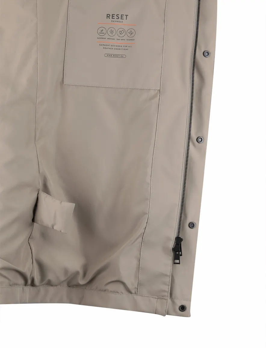Reset tussenjas waterdicht capuchon beige