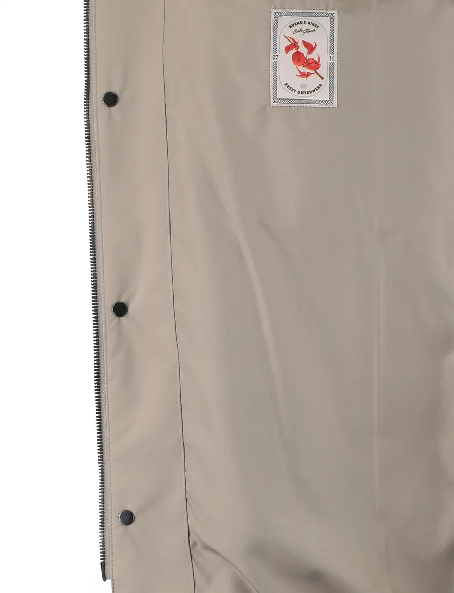 Reset tussenjas waterdicht capuchon beige