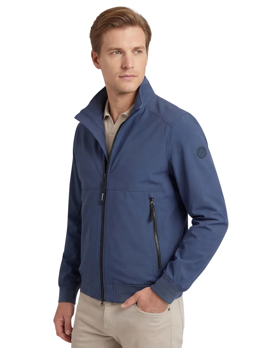 blauwe zomerjas Reset Cadiz normale fit