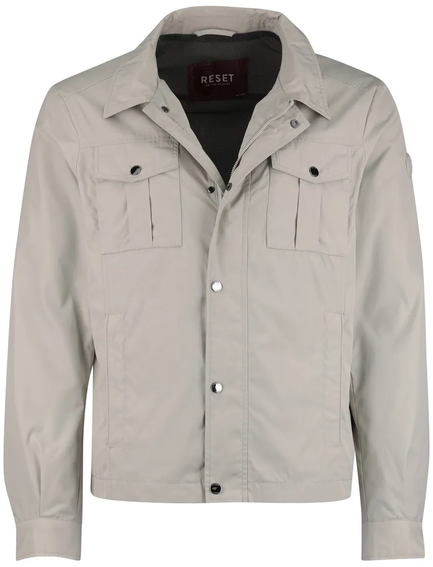 Reset beige zomerjas dubbele borstzak