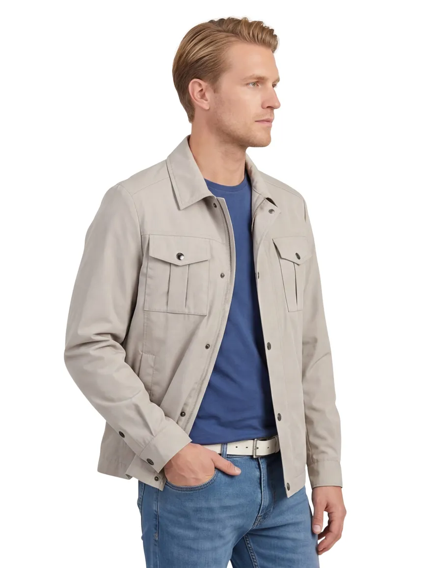 Reset beige zomerjas dubbele borstzak