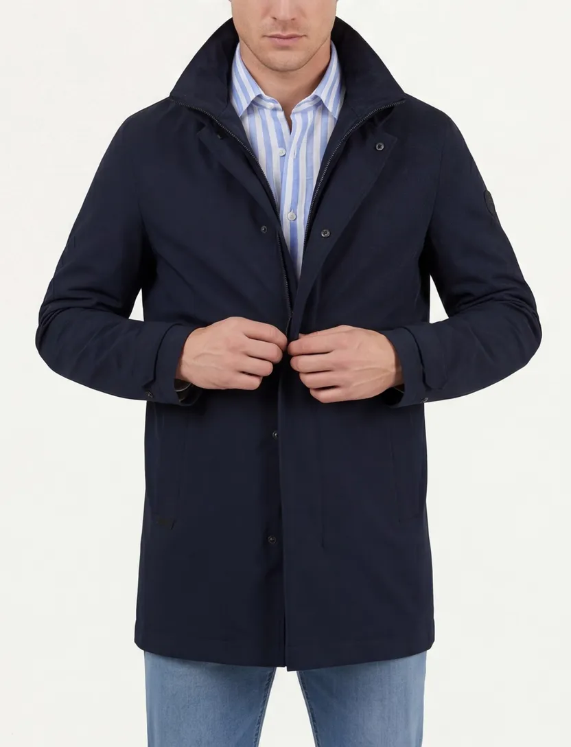 navy tussenjas Reset Gabriel van polyester voering