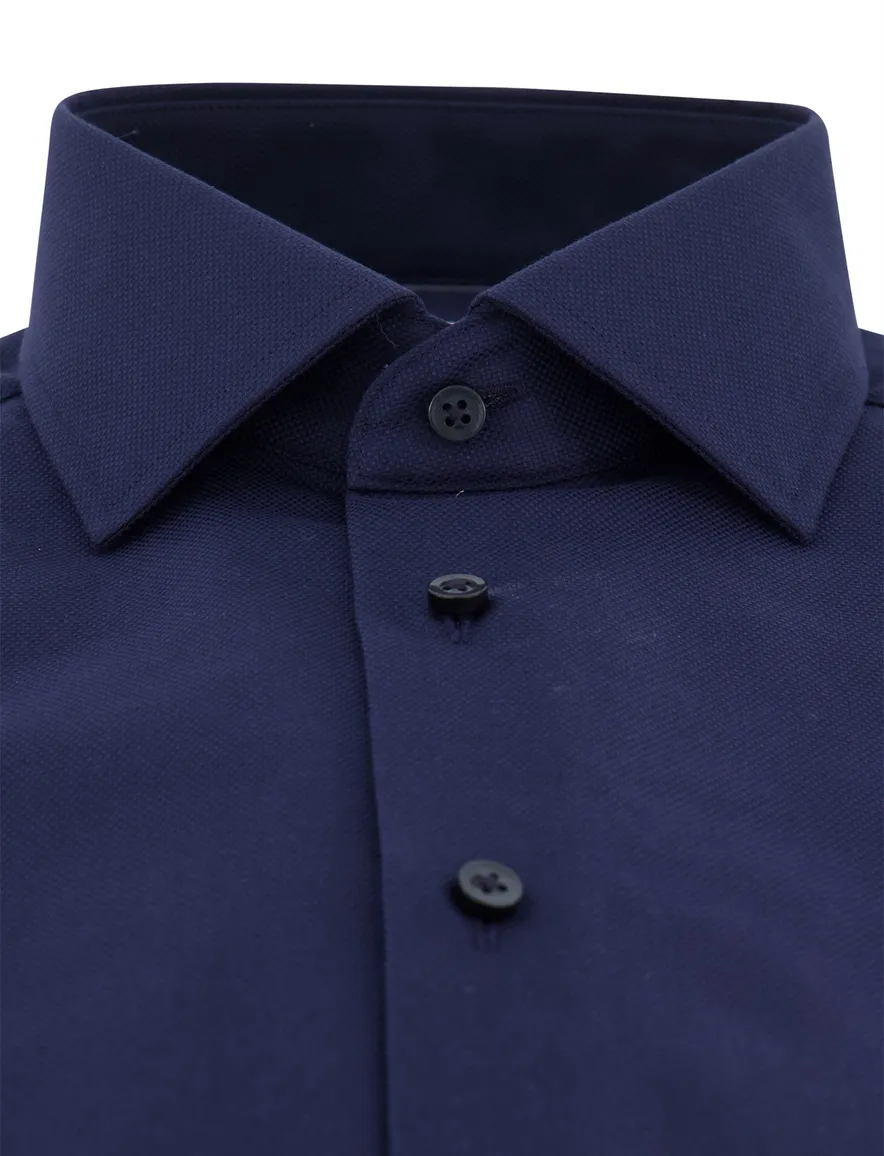 Donkerblauw overhemd Eterna 1863 normale fit
