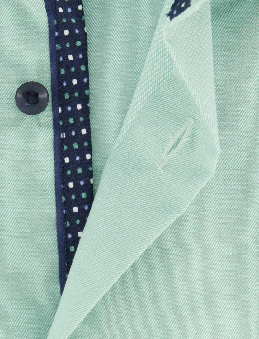 Eterna Comfort Fit overhemd groen katoen strijkvrij