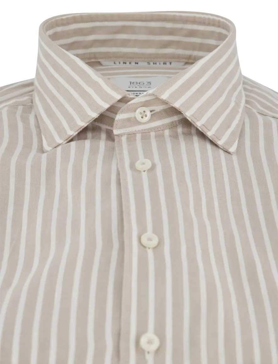 Overhemd Eterna 1863 Modern Fit korte mouw katoen linnen