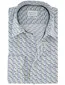 Strijkvrij overhemd blauw geprint Eterna Comfort fit mouwlengte 7
