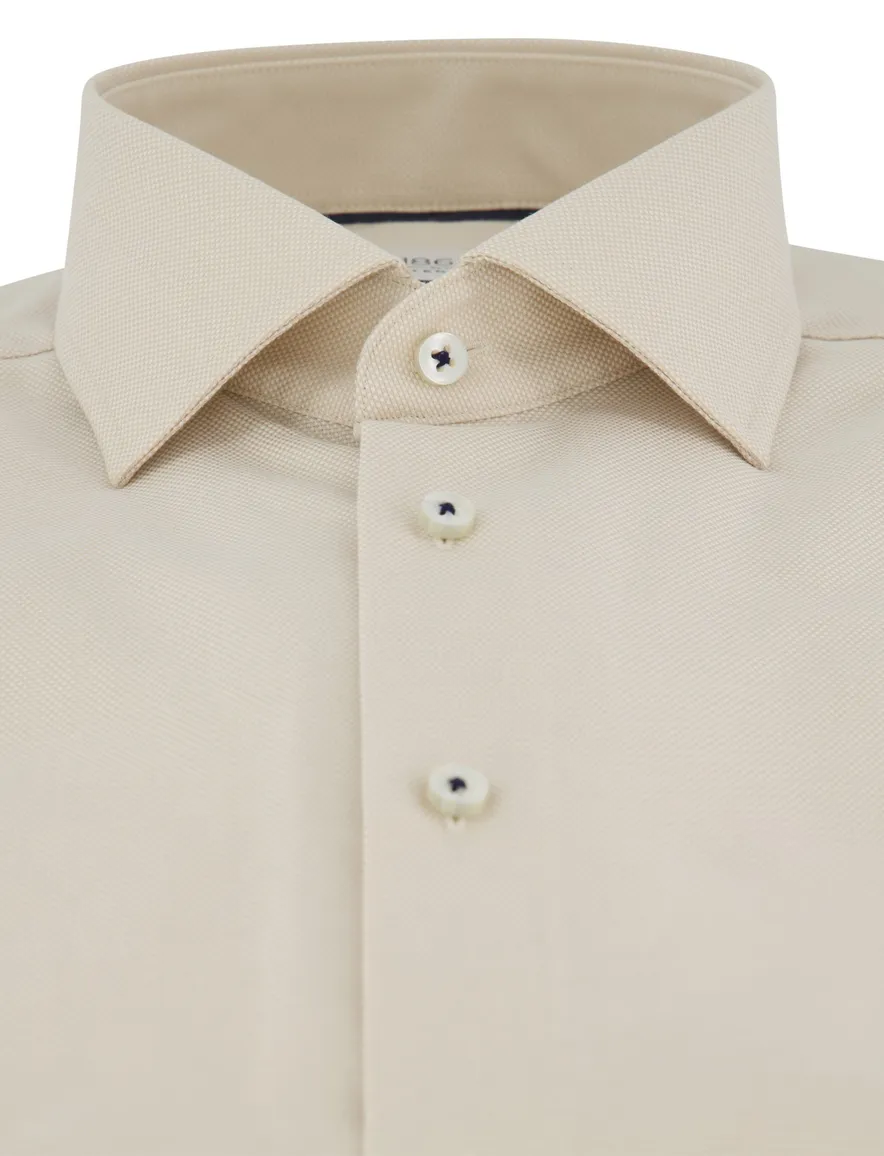 Overhemd Eterna 1863 Modern Fit beige katoen