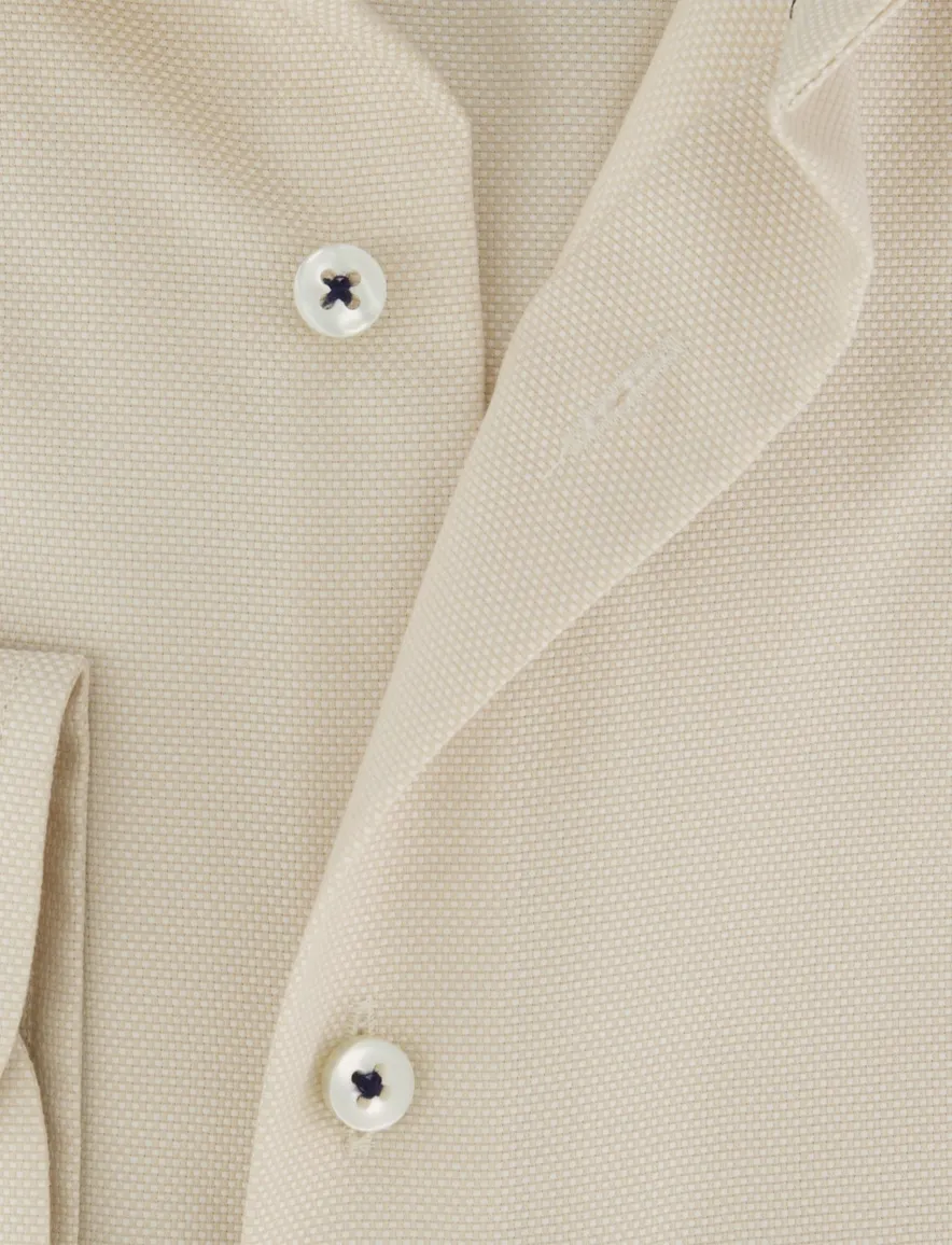 Overhemd Eterna 1863 Modern Fit beige katoen